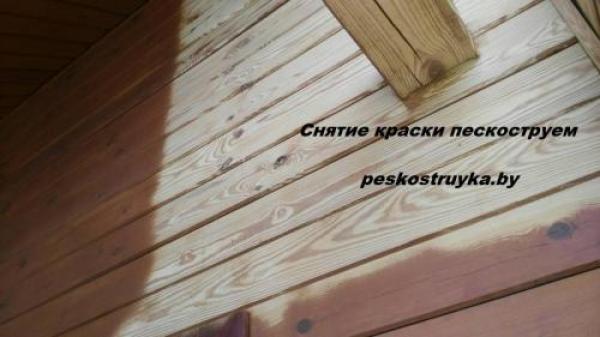 покраска сруба
